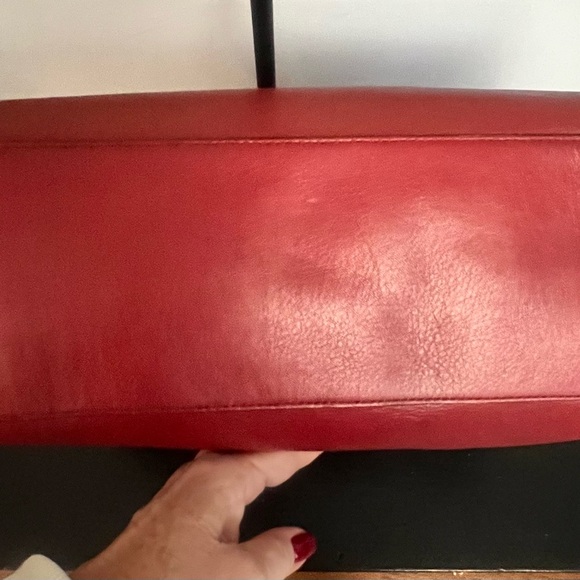 Coach Archive Legacy Dark Red Satchel Handbag Kisslocks - Picture 7 of 14